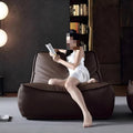 Italian lazy sofa living room can lie down and sleep bean bag sofa for home balcony leather sofa balcony double lounge chair
