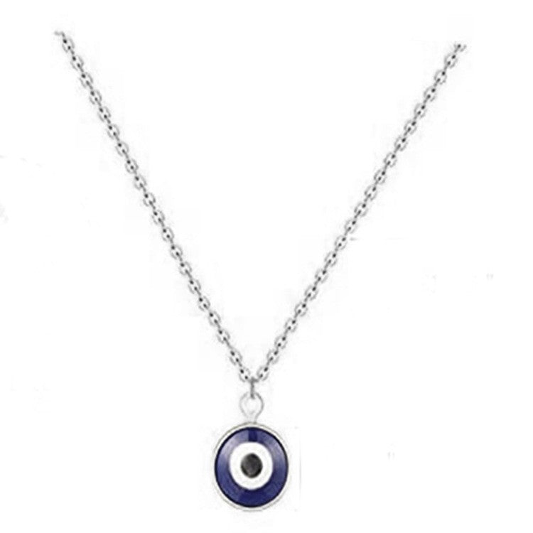 Women's blue eye amulet necklace - adjustable charm pendant, perfect gift for ladies and girls (for export)