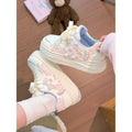 Pink women's cute cat sneakers -  spring/autumn new cartoon student platform korean style skate shoes