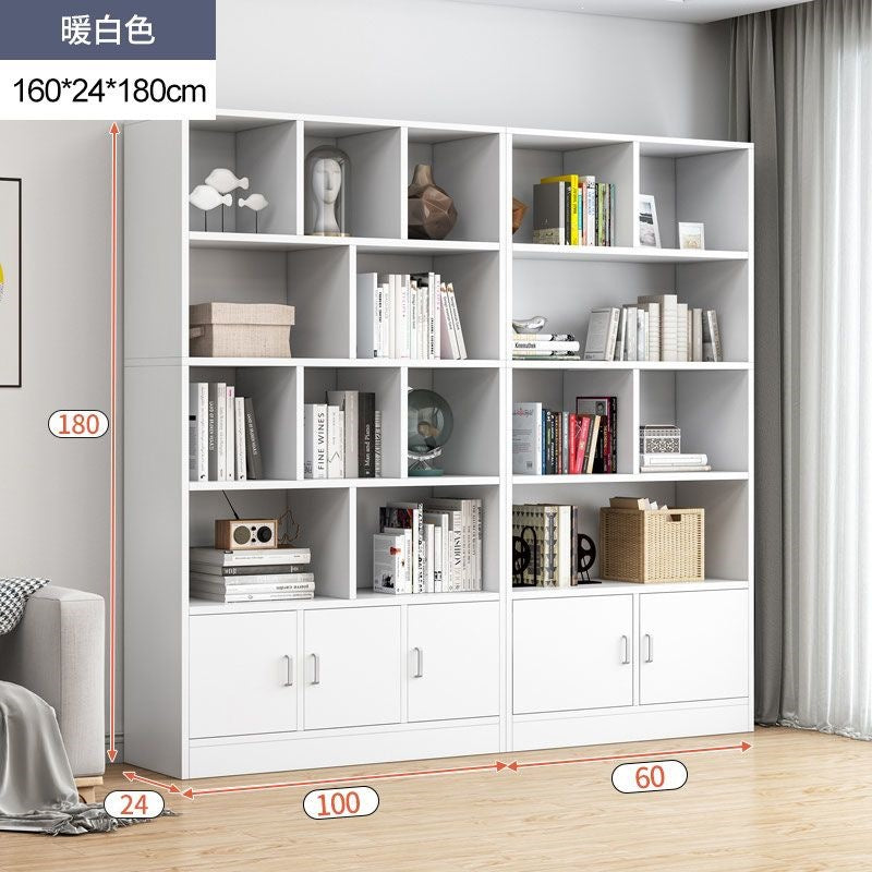 Bookshelf floor-standing storage rack living room for home wall-mounted storage cabinet storage cabinet office filing cabinet simple bookcase