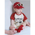 Baby romper short sleeve summer outfit - lightweight summer clothes for babies and infants - adorable crawling suit