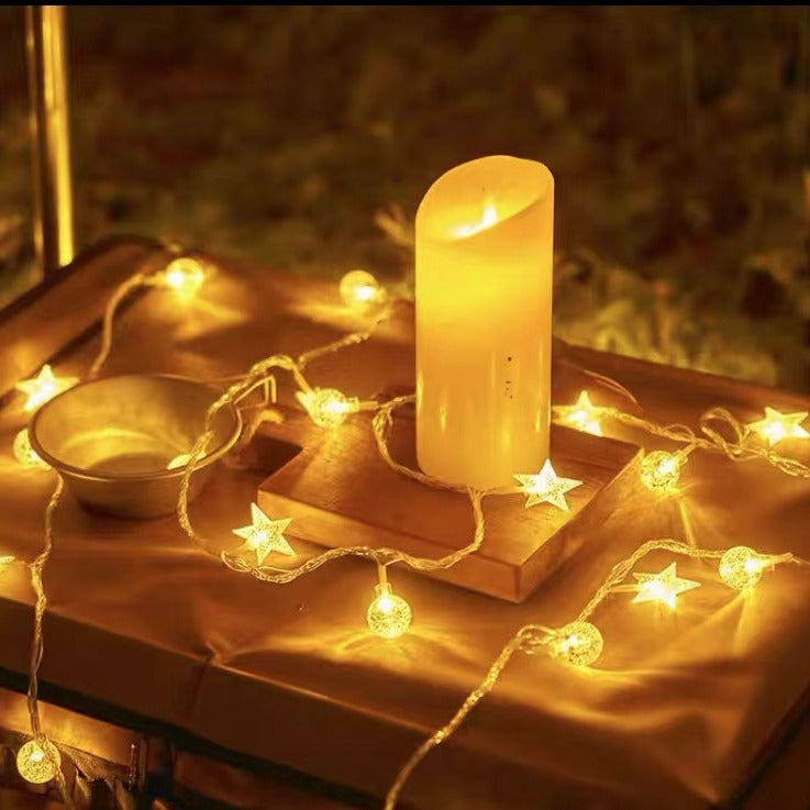 LED star bubble ball camping bubble light string festive christmas garden decoration ambient light gift box bouquet decoration