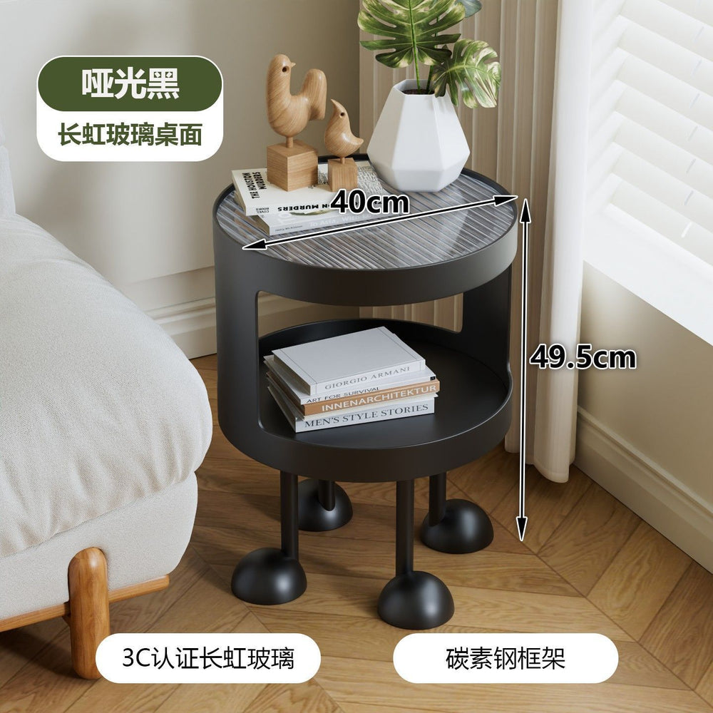 Creative metal ornaments side table cream bedroom living room casual bedside table storage rack sofa coffee table floor storage