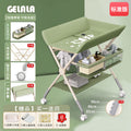 Green [enhanced support⭐] + single-tier shelf + clothes drying rod + storage basket + 3-level adjustment + universal silent wheels (includes gift package)