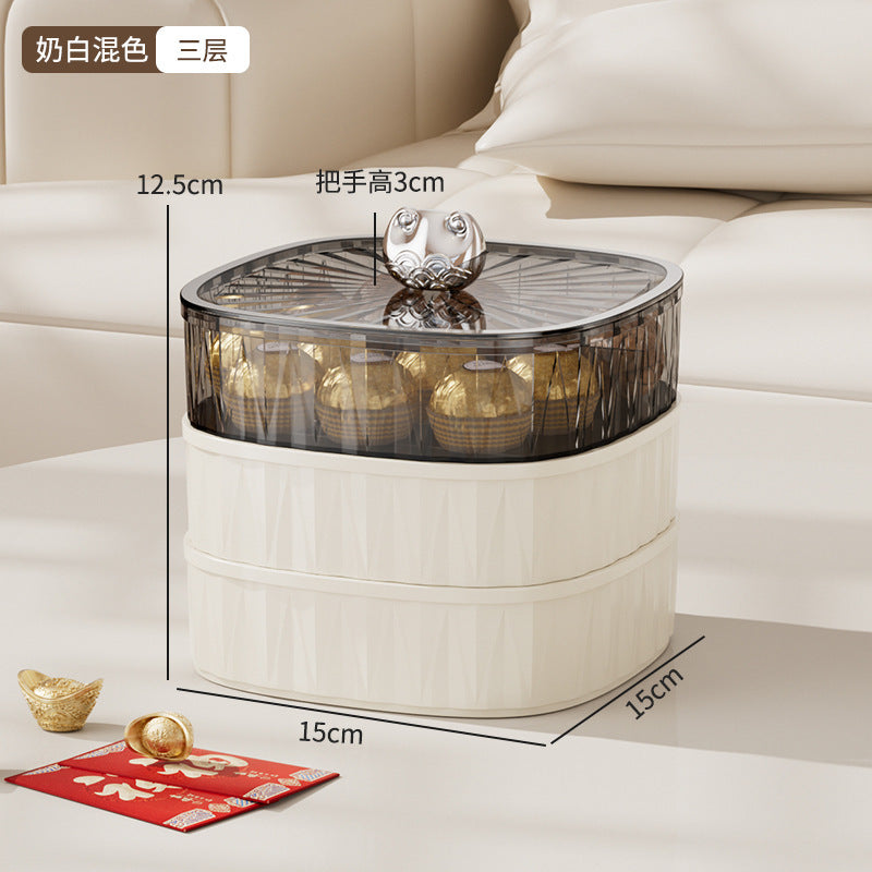 Luxury sealed fruit bowl - premium 2025 design for home living room coffee table - candy & snack display, dried fruit storage box