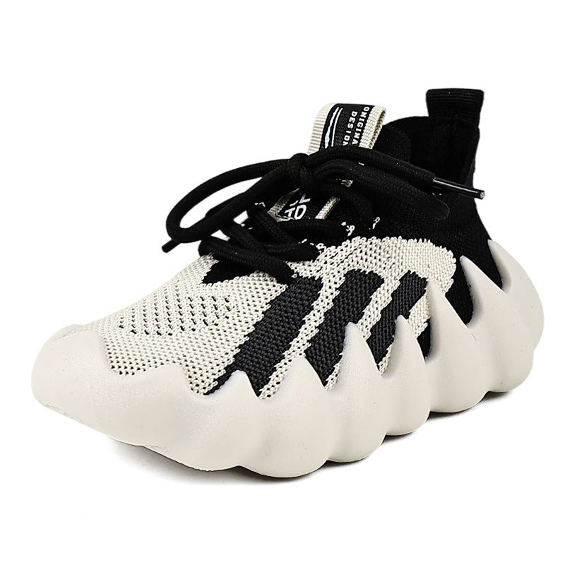 spring/autumn kids' octopus coconut shoes: breathable athletic sneakers for boys, casual sock shoes for girls, versatile and stylish