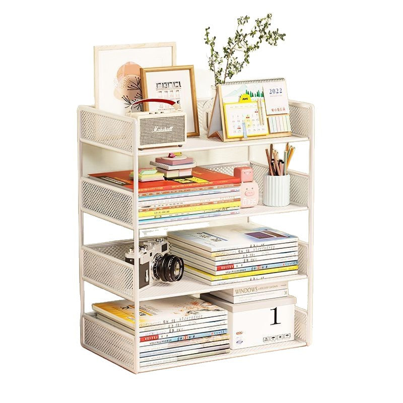 A4 file organizer desktop storage box - multi-layer, high-capacity office document, record, and paper sorting rack