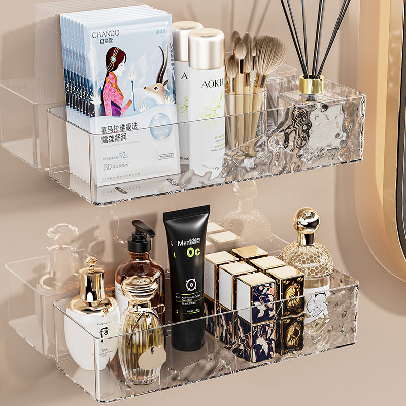 Bathroom storage rack - no drilling required, wall-mounted organizer for toilet, sink, and vanity - cosmetics and wall-mounted storage
