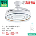 High-end remote control smart fan light restaurant ceiling fan living room bedroom silent light luxury chandelier  new fan light