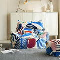 Graffiti lazy sofa commemorative caterpillar casual bean bag suede lounge chair can be used for home balcony cross-border foreign trade