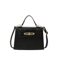 new arrival bag women's fashion crocodile pattern embossed square satchel bag kelly bag elegant shoulder women's crossbody bag
