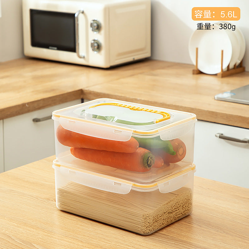 Food grade refrigerator storage fresh-keeping box, transparent food freezing sealed box with lid, kitchen vegetable egg storage box