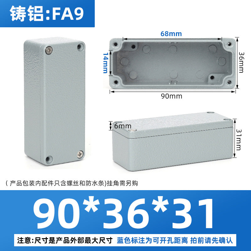 Cast aluminum waterproof box Outdoor waterproof aluminum box Metal box Outdoor terminal box Button box Sealed aluminum waterproof junction box