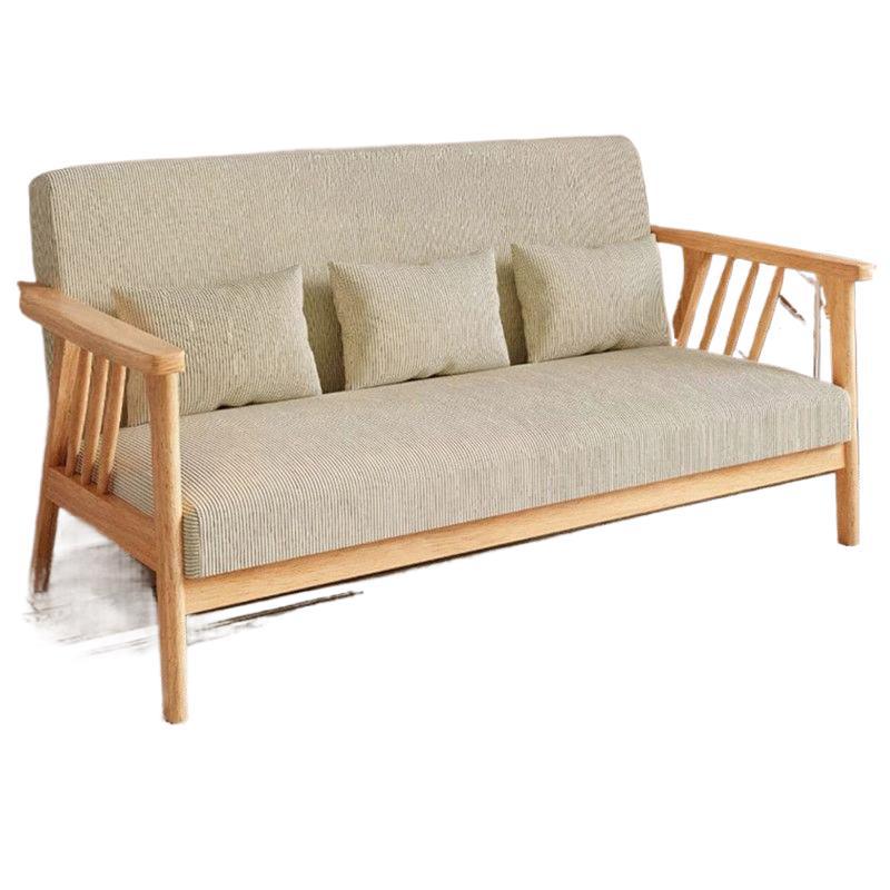 Scandinavian style solid wood single sofa chair living room for home rental house small casual lazy sofa modern casual