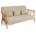Scandinavian style solid wood single sofa chair living room for home rental house small casual lazy sofa modern casual