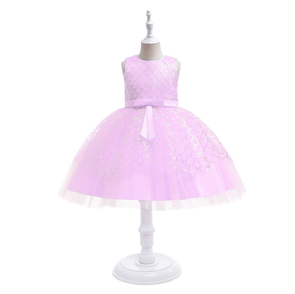 European and american style sequin fish scale princess dress for girls - perfect for flower girls, children's day performances, and piano recitals. baby dress