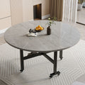 Folding dining table - round, multi-functional, portable, and wheeled - perfect for small spaces
