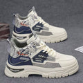 Boots men's spring 2025new arrival high-top sneakers breathable casualeasiest for matchmentrendy flat thick-soled trendy shoes