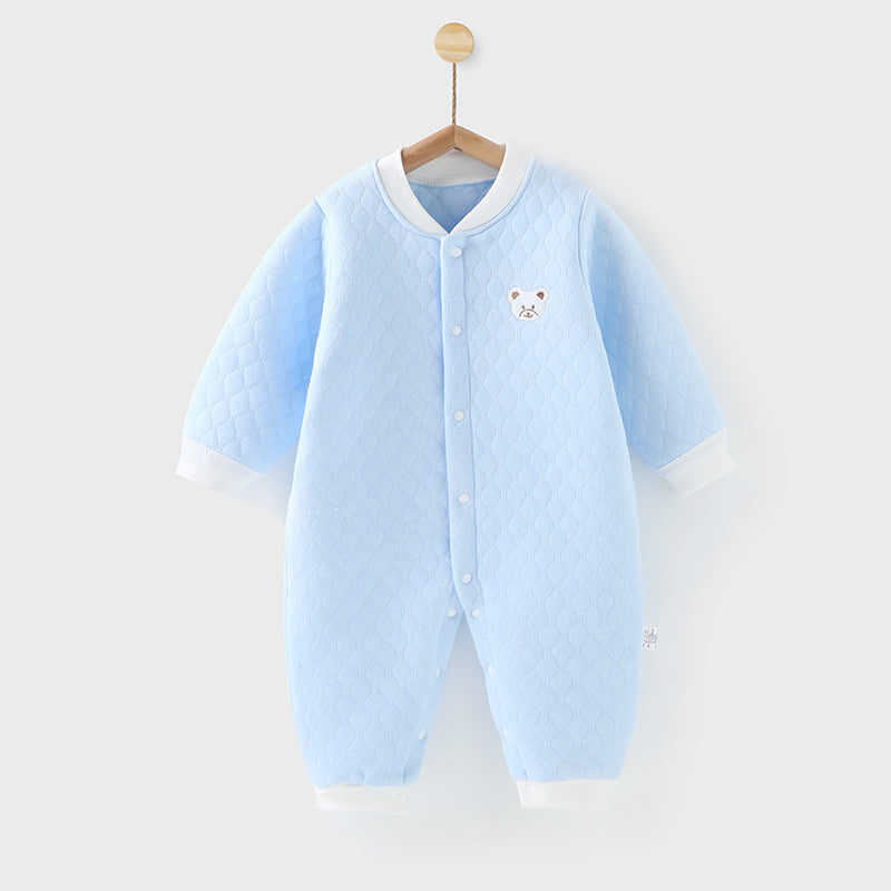 Fall and winter baby khaki cotton baby onesie 0-3-6 baby clothes heattechintimatesnewborn clothes crawling clothes