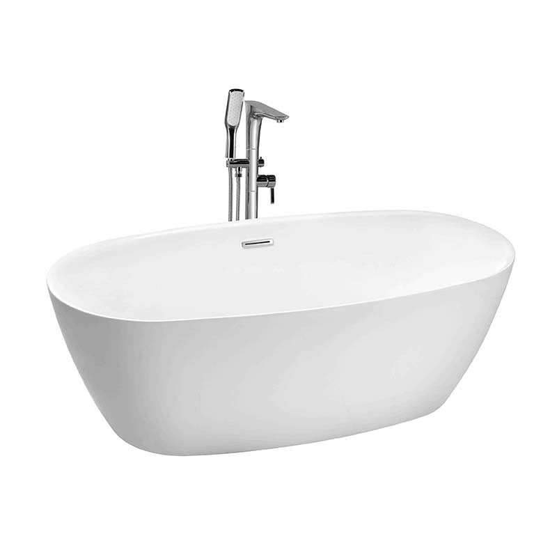 Sannora bathroom small apartment acrylic oval thin edge adult independent bathtub 1.5 meters
