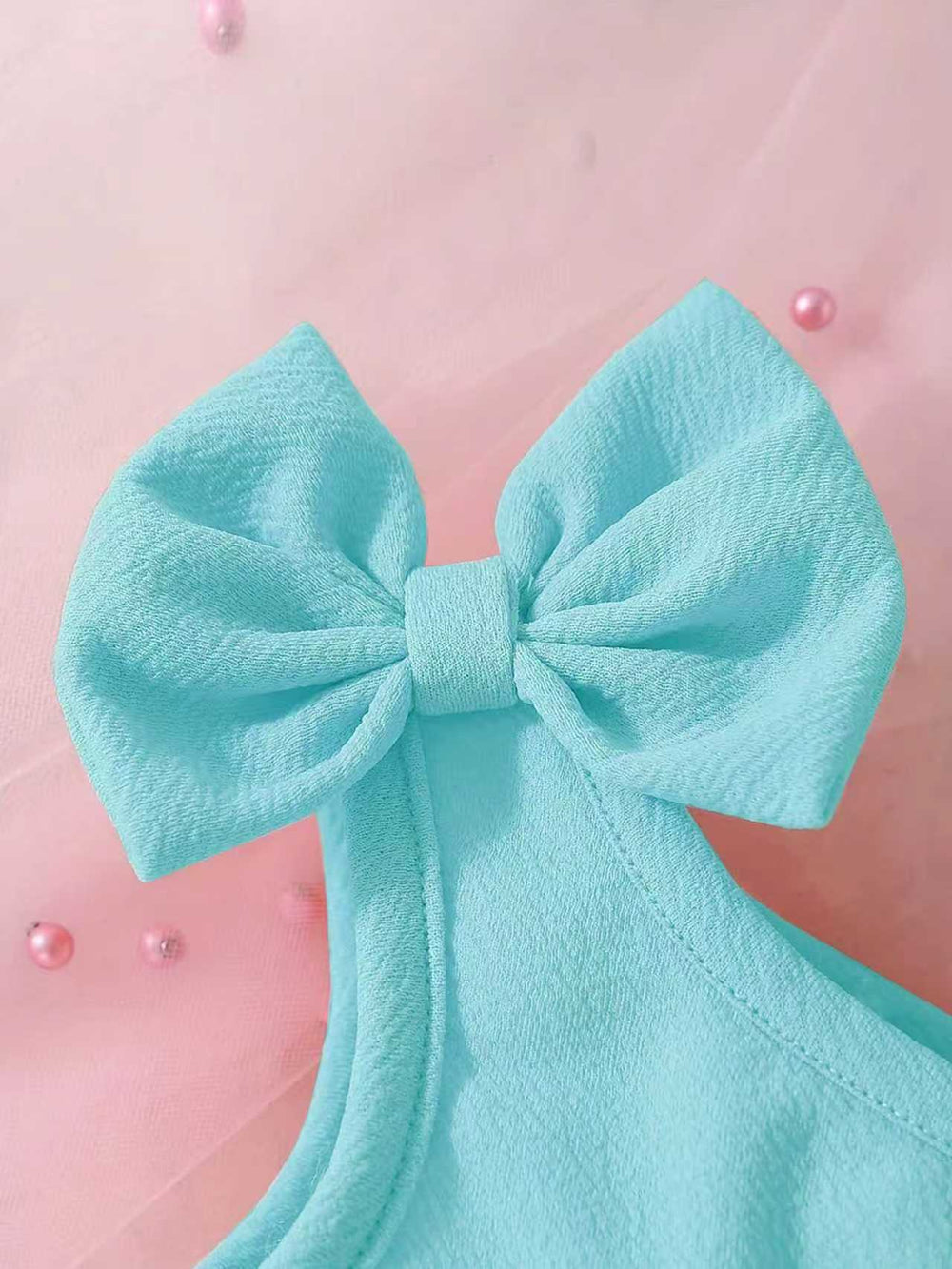 summer new girls' dress - baby girl's suspender bowknot cute dress - princess dress