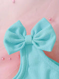 summer new girls' dress - baby girl's suspender bowknot cute dress - princess dress