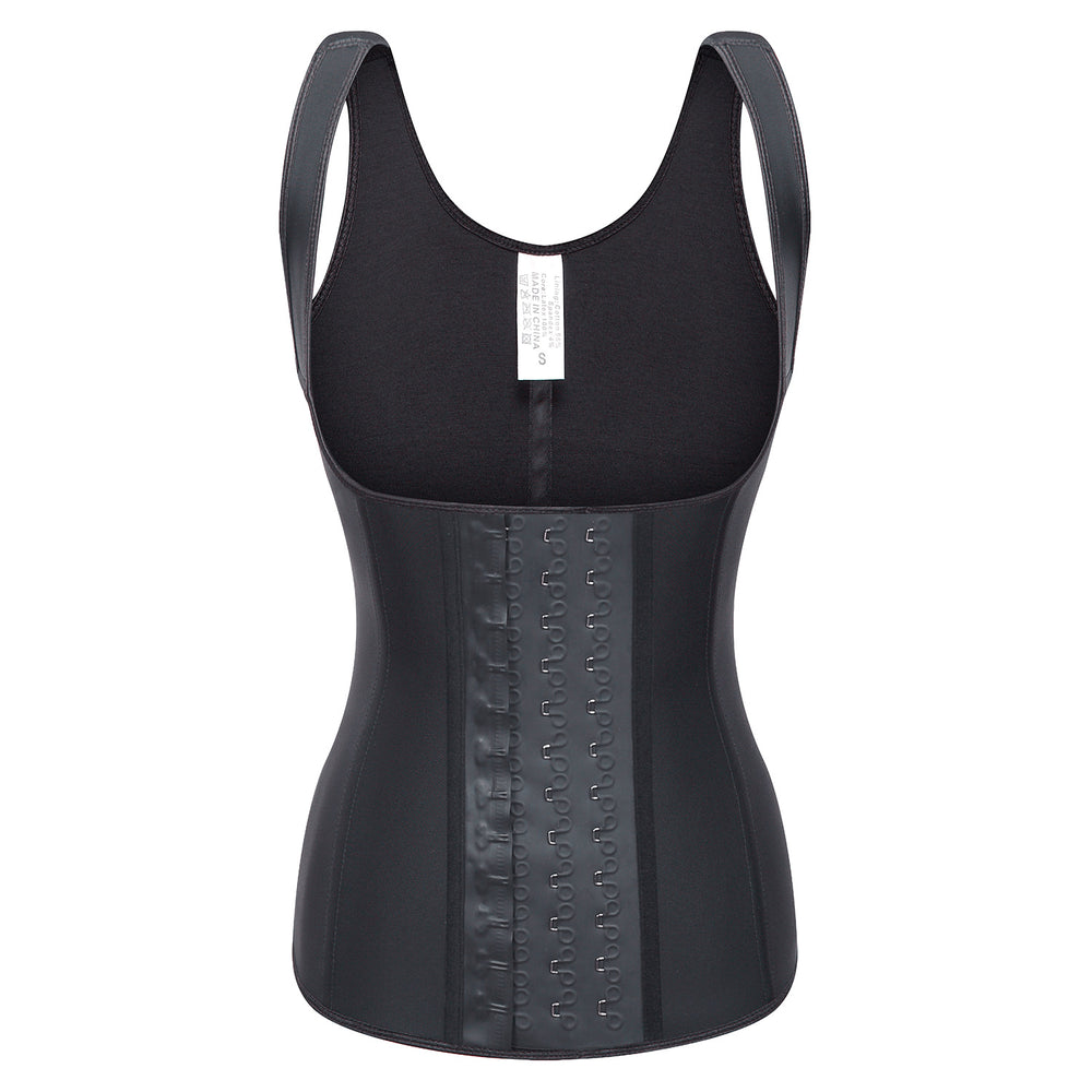 [latex breasted] rubber strap corset vest fishbone corset latex abdominal support breast shaping garment