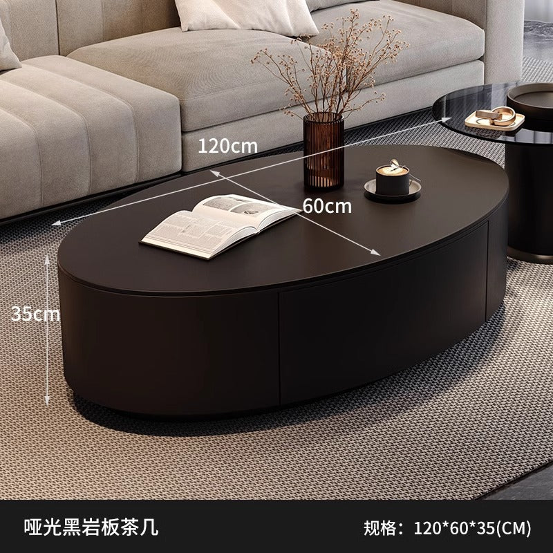 Nordic classyaccessible luxury italian for home coffee table combination modern casual normcore oval slate coffee table small household