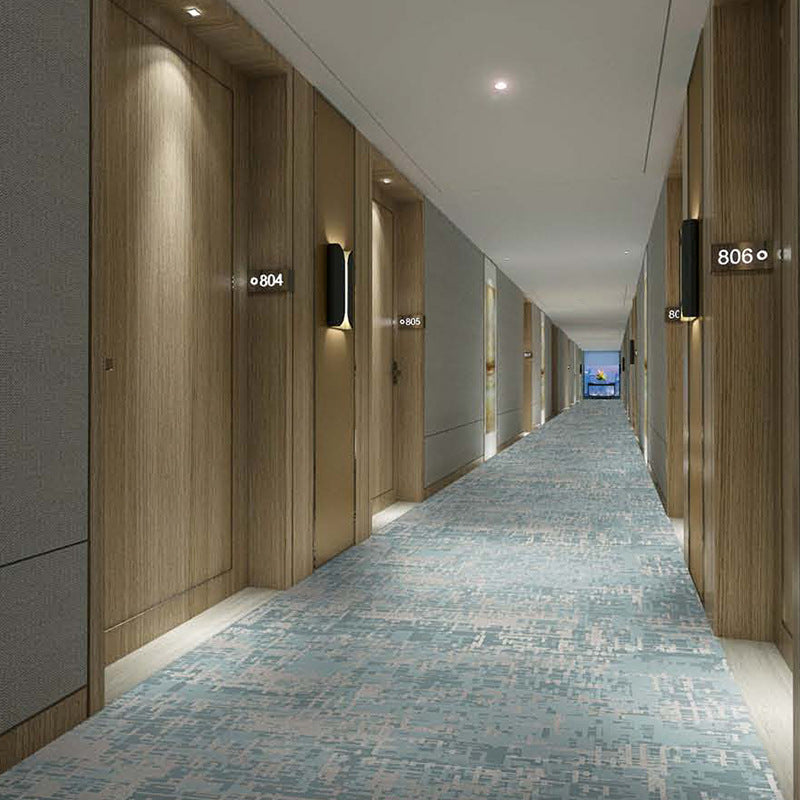 Hotel corridor aisle carpet new chinoiserie nylon printing 800g thickeneded flame retardant b1 pass-through floor stain-resistant aisle carpet