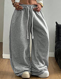 trendy brand women's casual pants -  autumn loose wide-leg flowy versatile trousers