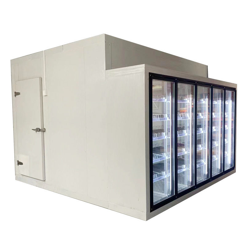 Complete set of post-supply cold storage equipment, wine, flowers, fruits, fresh-keeping cold storage, glass door refrigerated cold storage display cabinet
