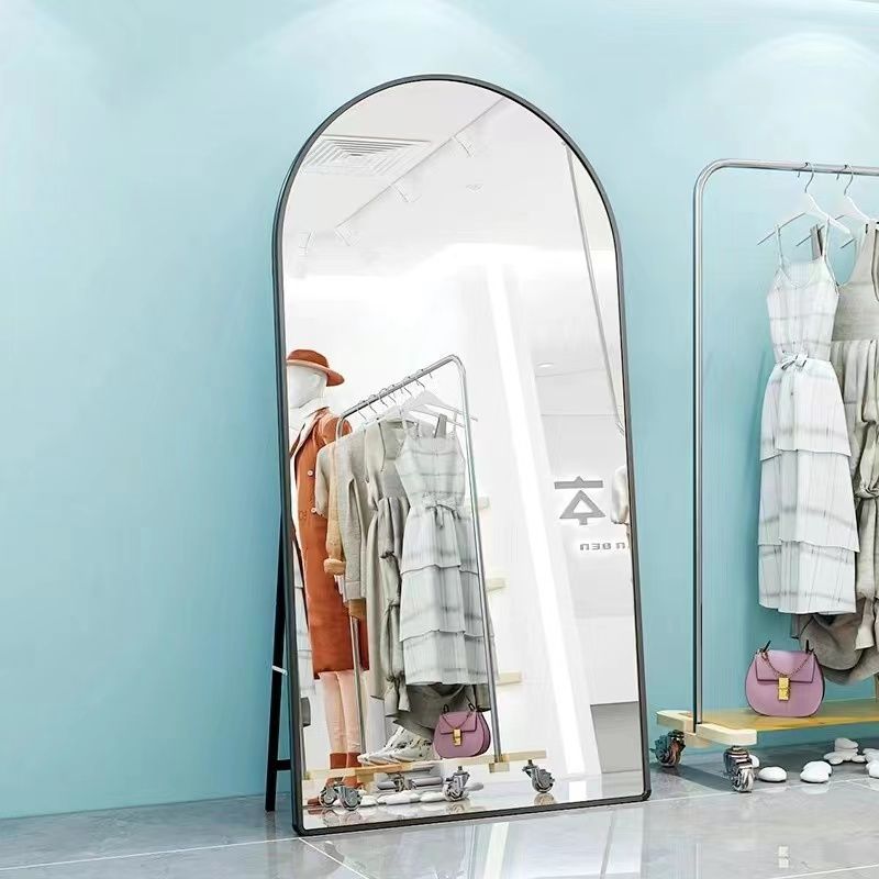 Full-length floor mirror, dressing mirror for girls' bedroom, popular style, simple design for home use, student dormitory, and clothing store
