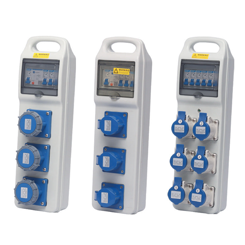 Industrial waterproof portable socket box Outdoor construction site temporary distribution box Portable mobile small electric box Complete set customization