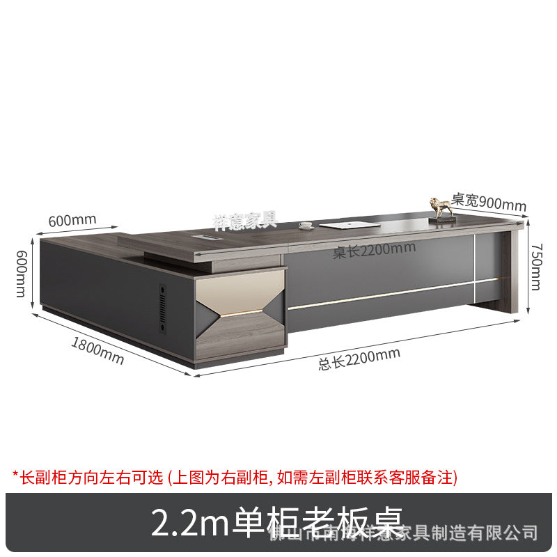 Boss desk simple modern president desk and chair combination double side cabinet head desk manager supervisor office furniture