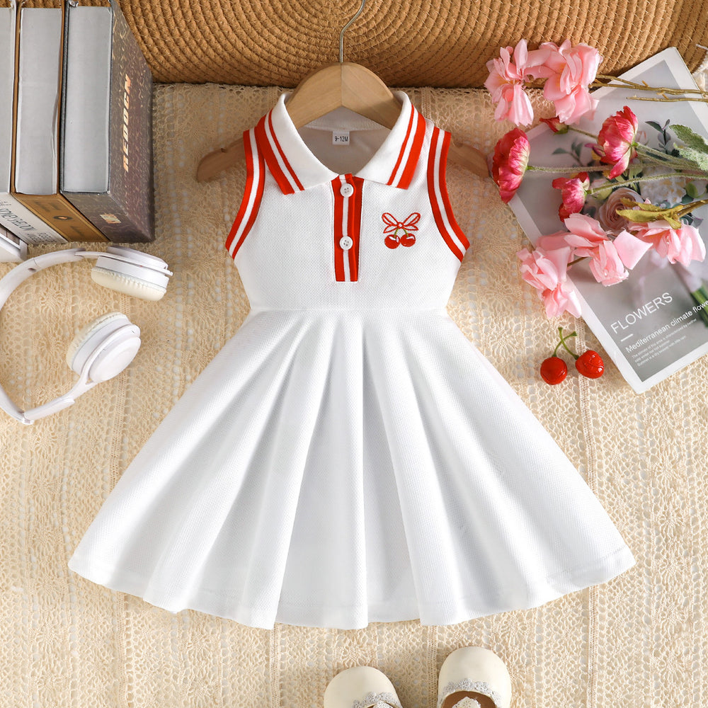 exclusive: baby girl sleeveless dress - spring/summer embroidered design, sweet & adorable style