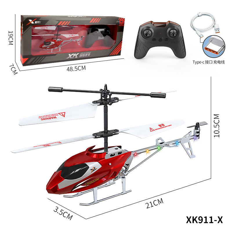remote control aircraft model, rechargeable, drop-resistant, 3.5-channel, new sensor helicopter, children's flying toy for boys