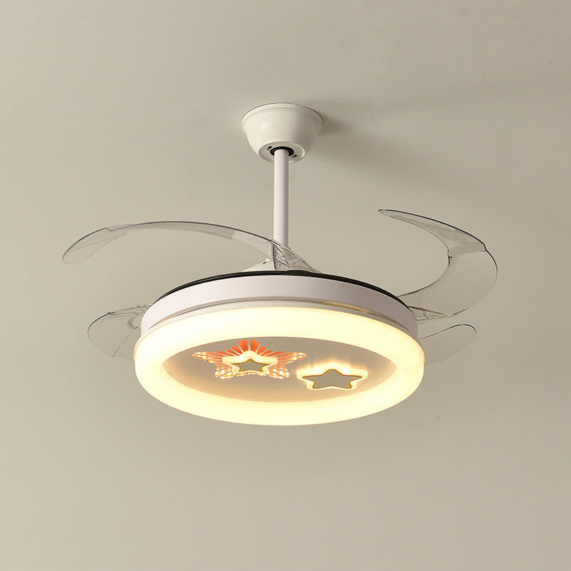 Various lights Round fan light Living room Dining room Bedroom Silent ceiling fan Integrated led Creative eye protection Ceiling light