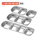 304 korean style grid plate stainless steel korean dipping dish grid plate gold hot pot seasoning dish barbecue round sauce dish