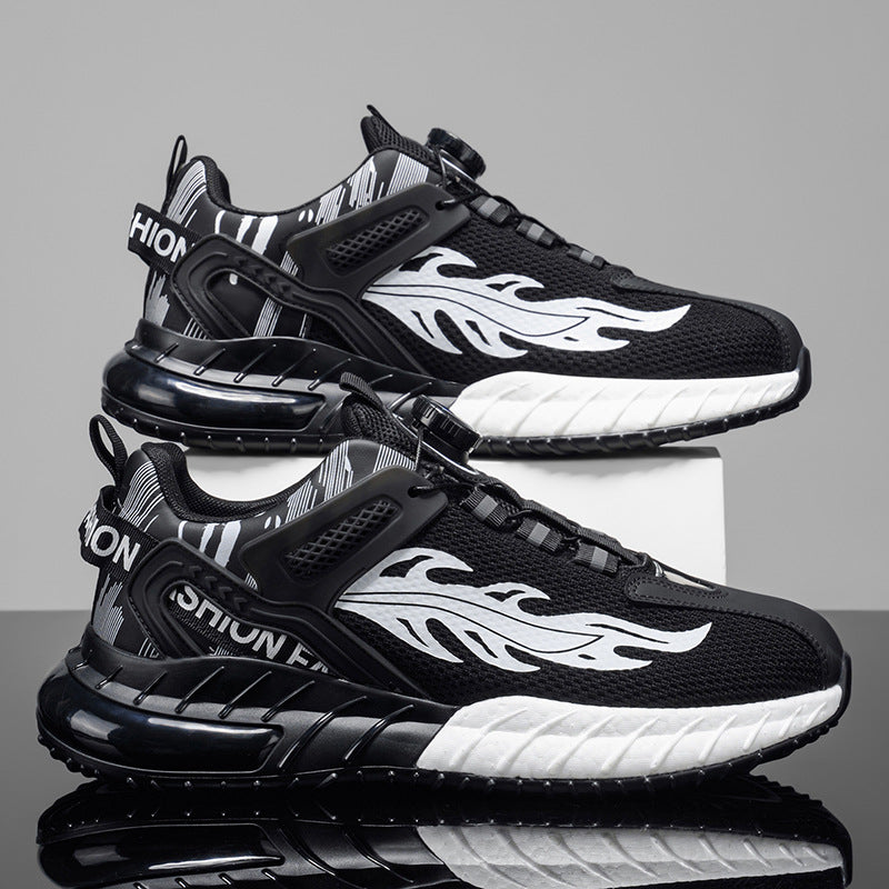 Rotating buckle men's shoes spring 2026 new youth casual running sneakers height increasing versatile dad shoes trendy sneakers