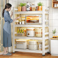Kitchen storage rack - multi-tier organizer, carbon steel, multi-functional, freestanding, all-in-one shelf for home, sundries, and storage