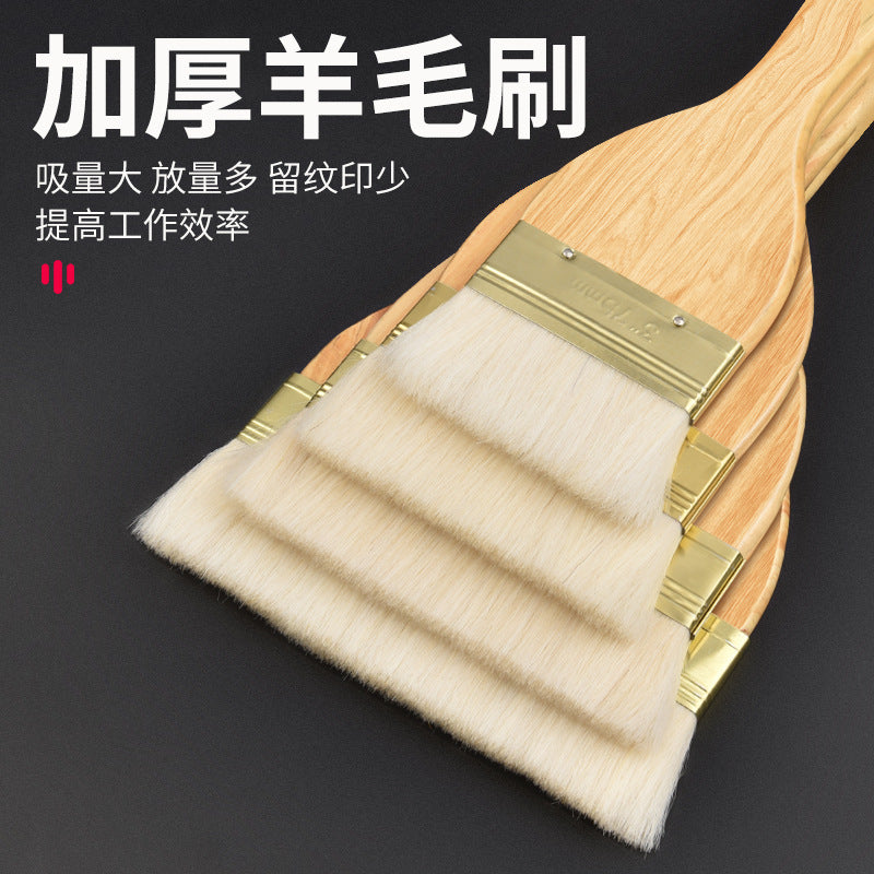 High-quality wool paint brush, latex paint brush, coating brush, paint brush, wooden handle, soft bristles, lint-free, wall cleaning and painting tools