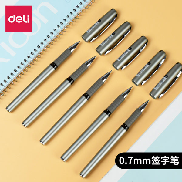 Deli S26 gender-neutral pen 0.7mm black fountain pen carbon pen office business signature pen office pen wholesale
