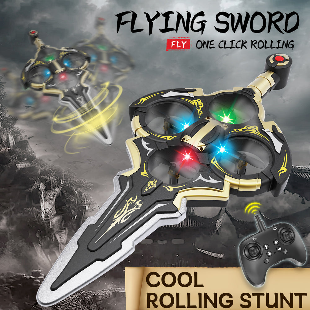 Upgraded sword flying aircraft remote control flying sword remote control aircraft new kids gliding tumbling foam flying sword toy cross-border