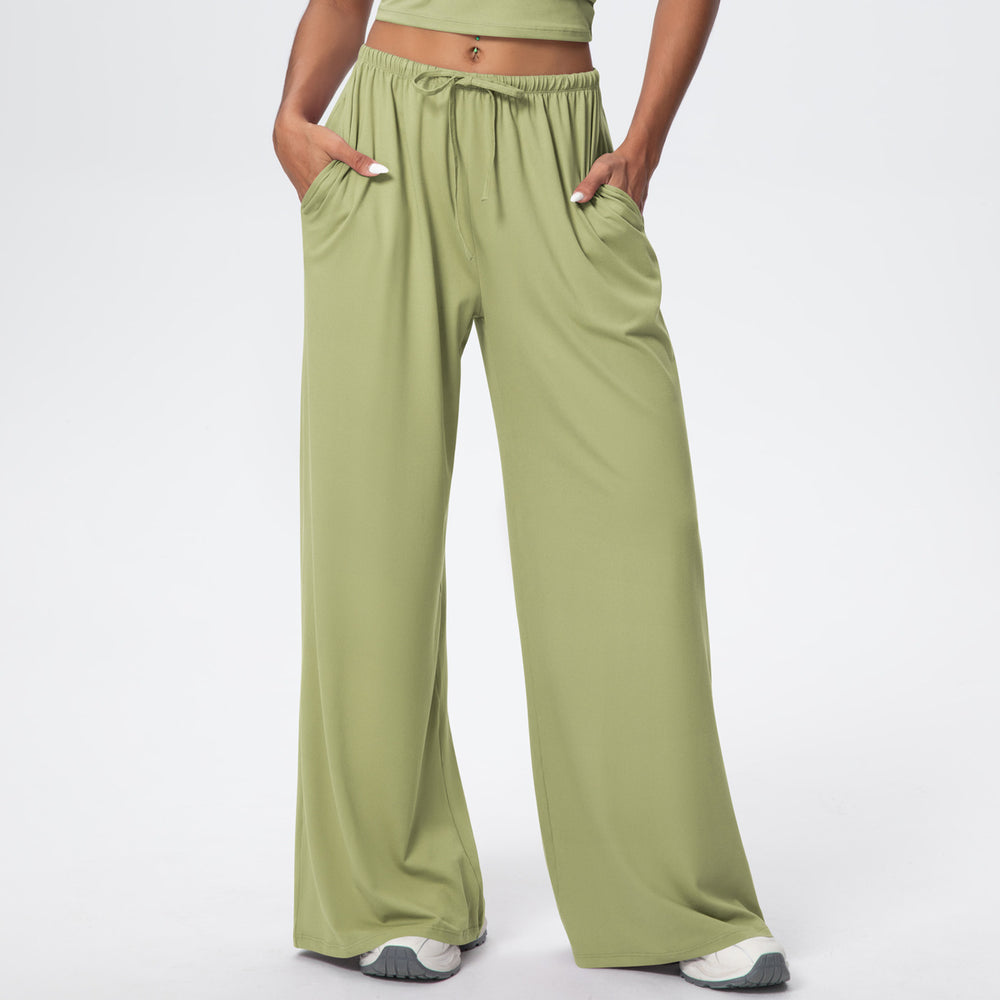 New arrival cross-border brushed pants drape drawstring pants loosecasual pants women's sports fitness elastic loose pants women