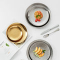 Insaccessible luxury ceramic western dinner plate retro ceramic restaurant for home shallow plate japanese ceramic good-looking dish plate