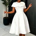 new arrivalelegancefashiondress a swinghigh waist jacquard stereo applique dresspartydresses