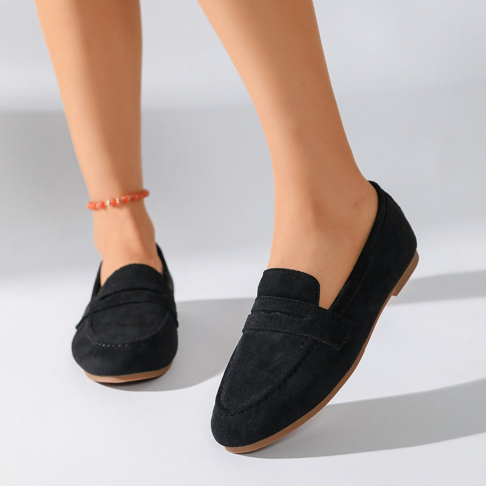 spring/autumn new flat soft sole fashion slip-on loafers women's retro low-cut single shoes wholesale