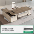 [upgraded e0 board] 2.4m boss table + side cabinet + chair
