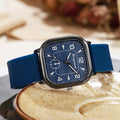e-commerce square case personalized creative men's watch wholesale fashion retro silicone strap student quartz watch for men