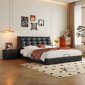 Master bedroom black leather bed 1.5m storage low box wedding bed casualaccessible luxury double bed 1.8m cushion upholstered bed